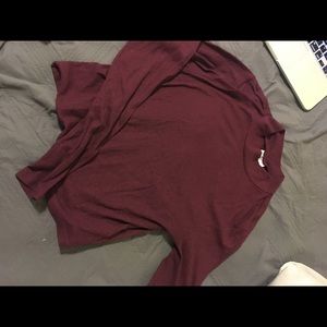 Crop skin tight sweatshirt